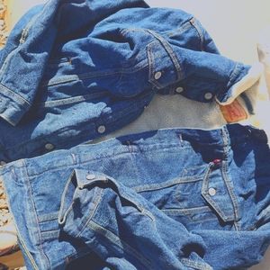 Mens sherpa levis jean jacket